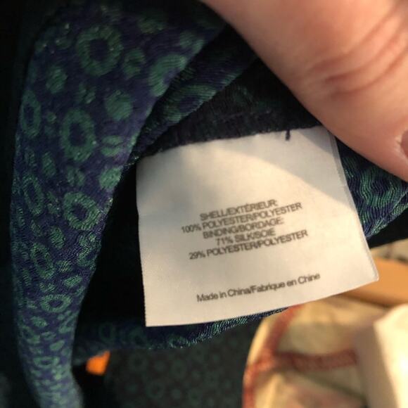 Tory Burch Green & Blue Printed Mini Skirt Womens 6 Classic Pencil Straight - Picture 8 of 8